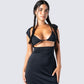 Jett Black Knit Cut Out Maxi Dress