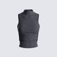 Nico Grey Jersey Mock Neck Top product front