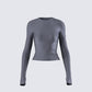 Vivi Grey Jersey Long Sleeve Top product front
