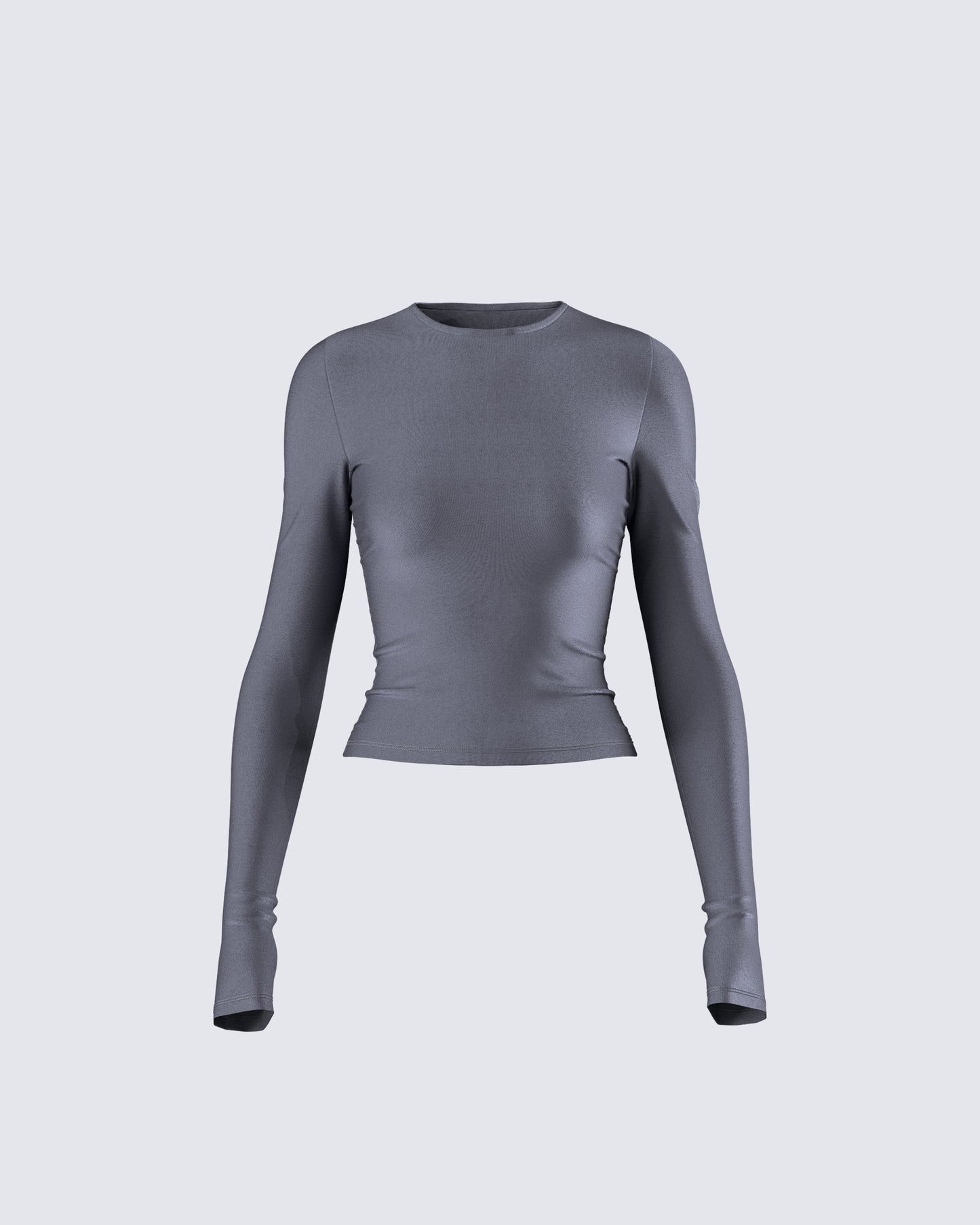 Vivi Grey Jersey Long Sleeve Top product front