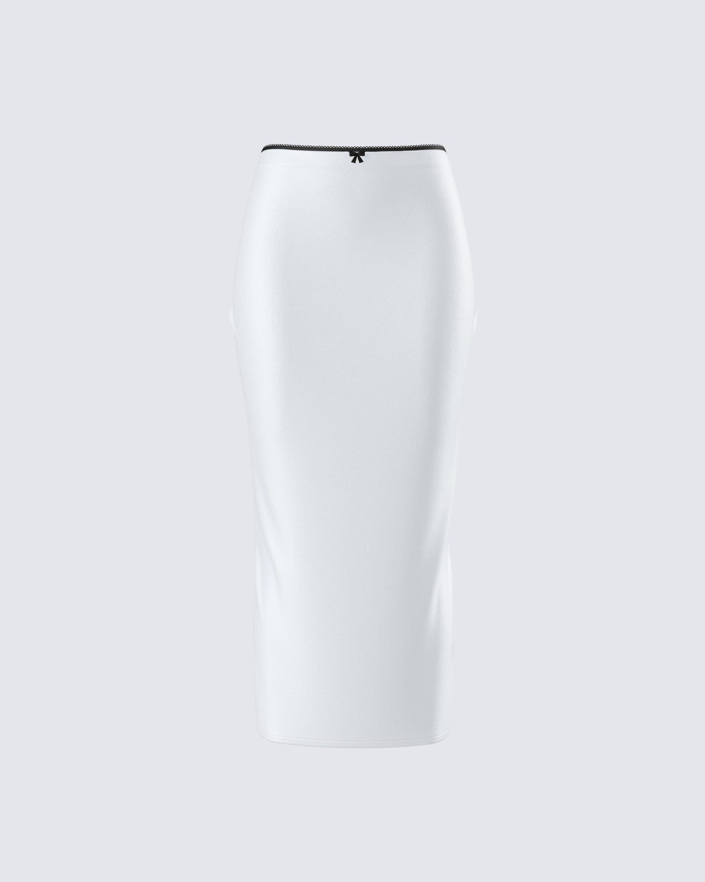 Georgia Ivory Satin Midi Skirt 3d product front