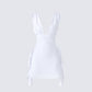 Enzo White Chiffon Mini Dress 3d product front