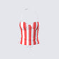 Risa Red Stripe Bustier Top product front