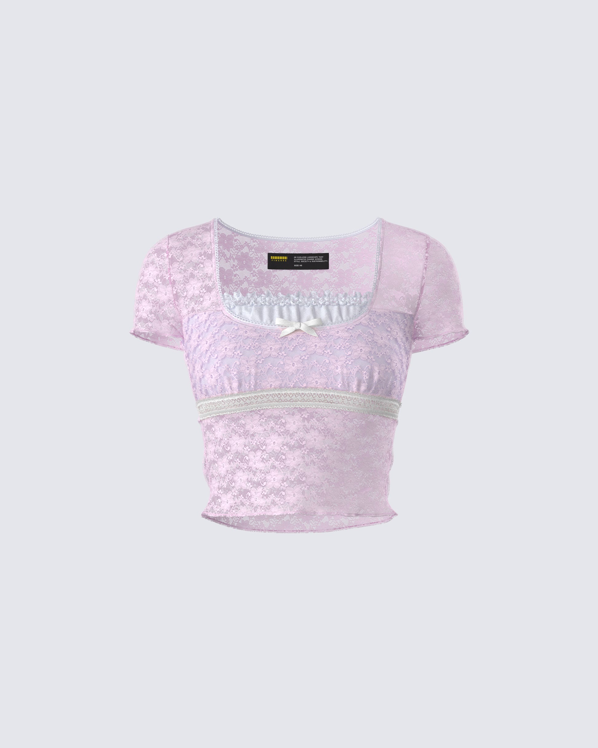 Stefanie Pink Lace Top product front