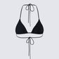 Halsey Black Triangle Bikini Top product front