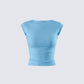 Caroline Blue Backless Top 3d product front