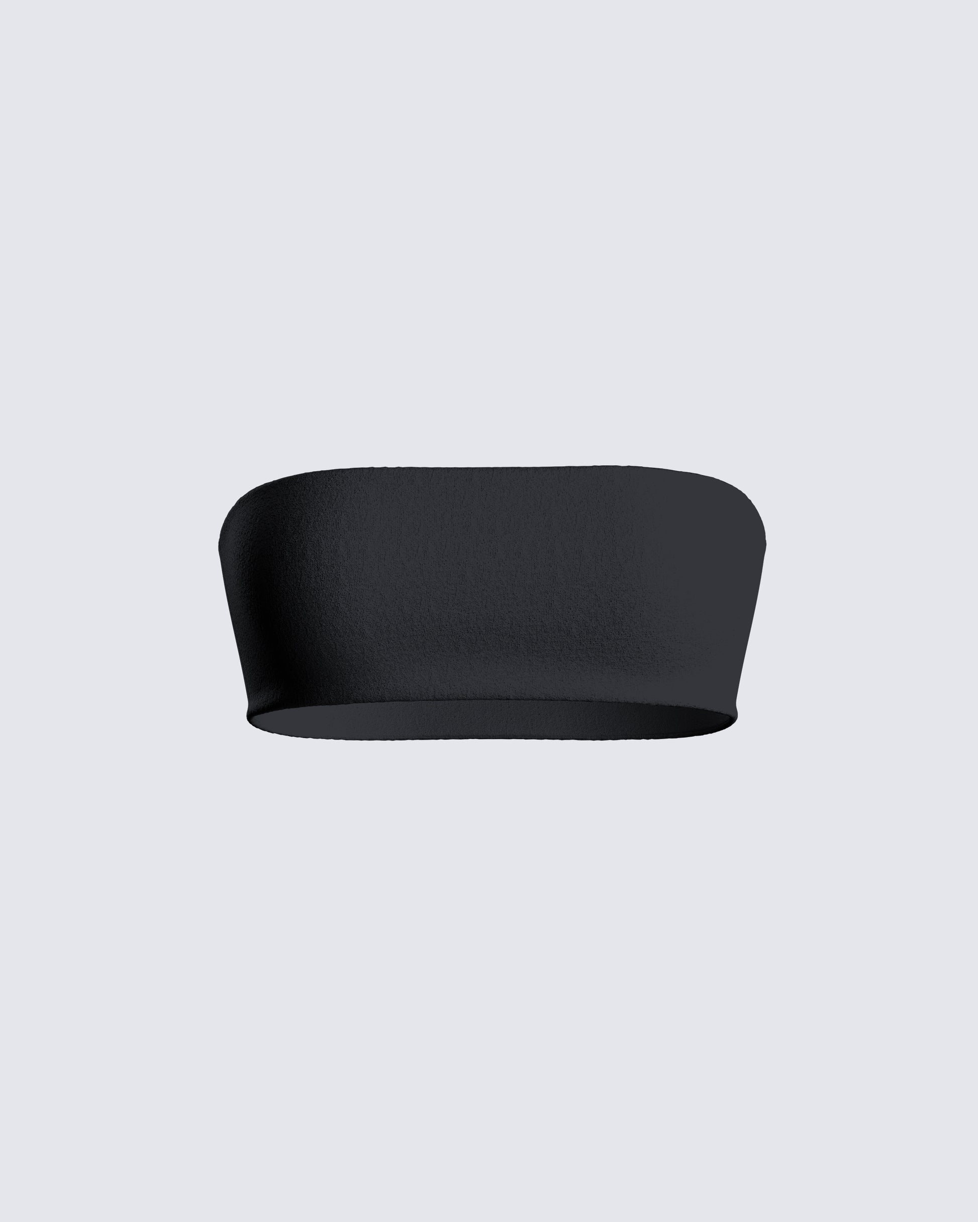 Mirla Black Jersey Bandeau Top 3d product front