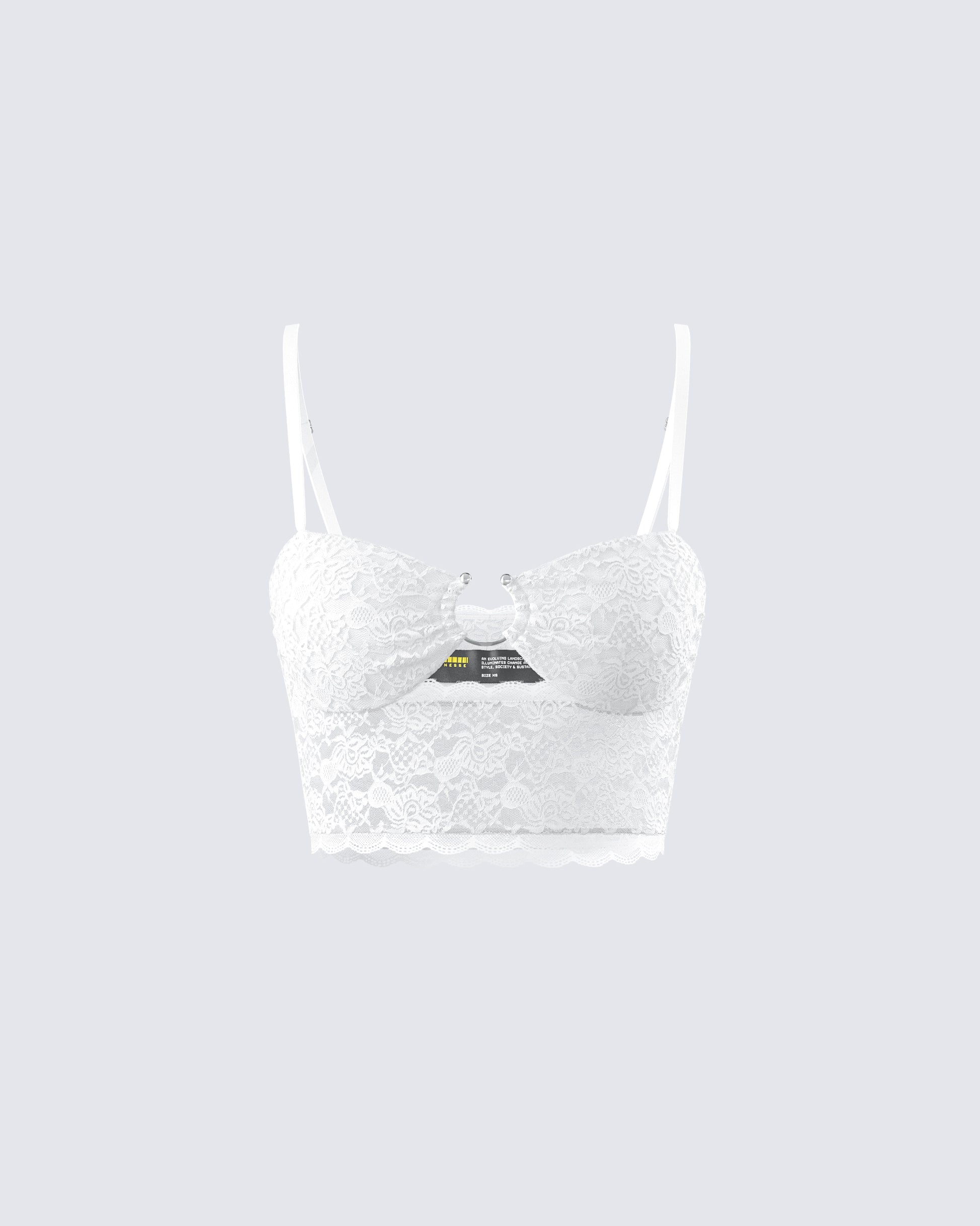 Dakoa White Lace Cami Top product front