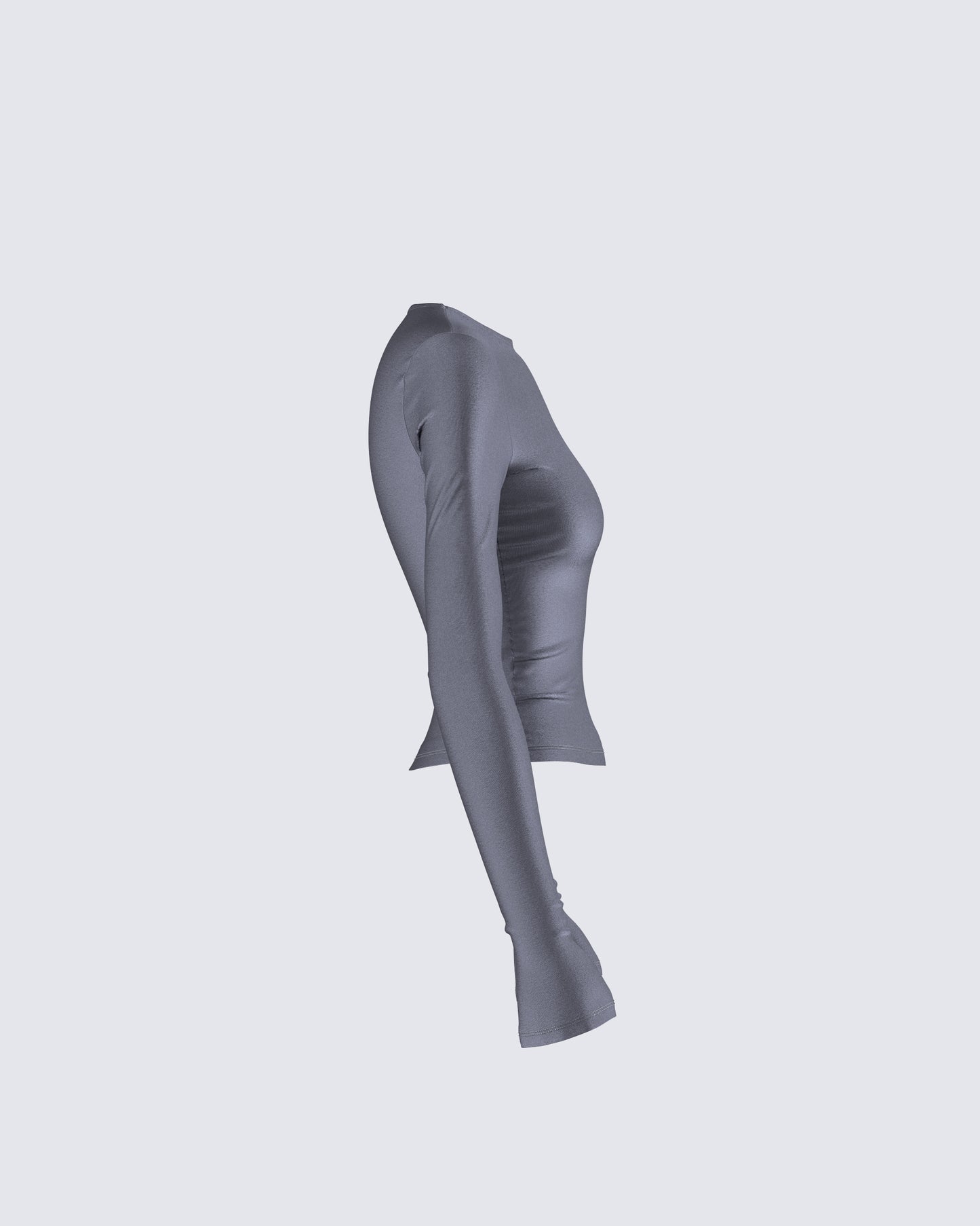 Vivi Grey Jersey Long Sleeve Top