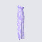 Sela Lavender Printed Midi Top