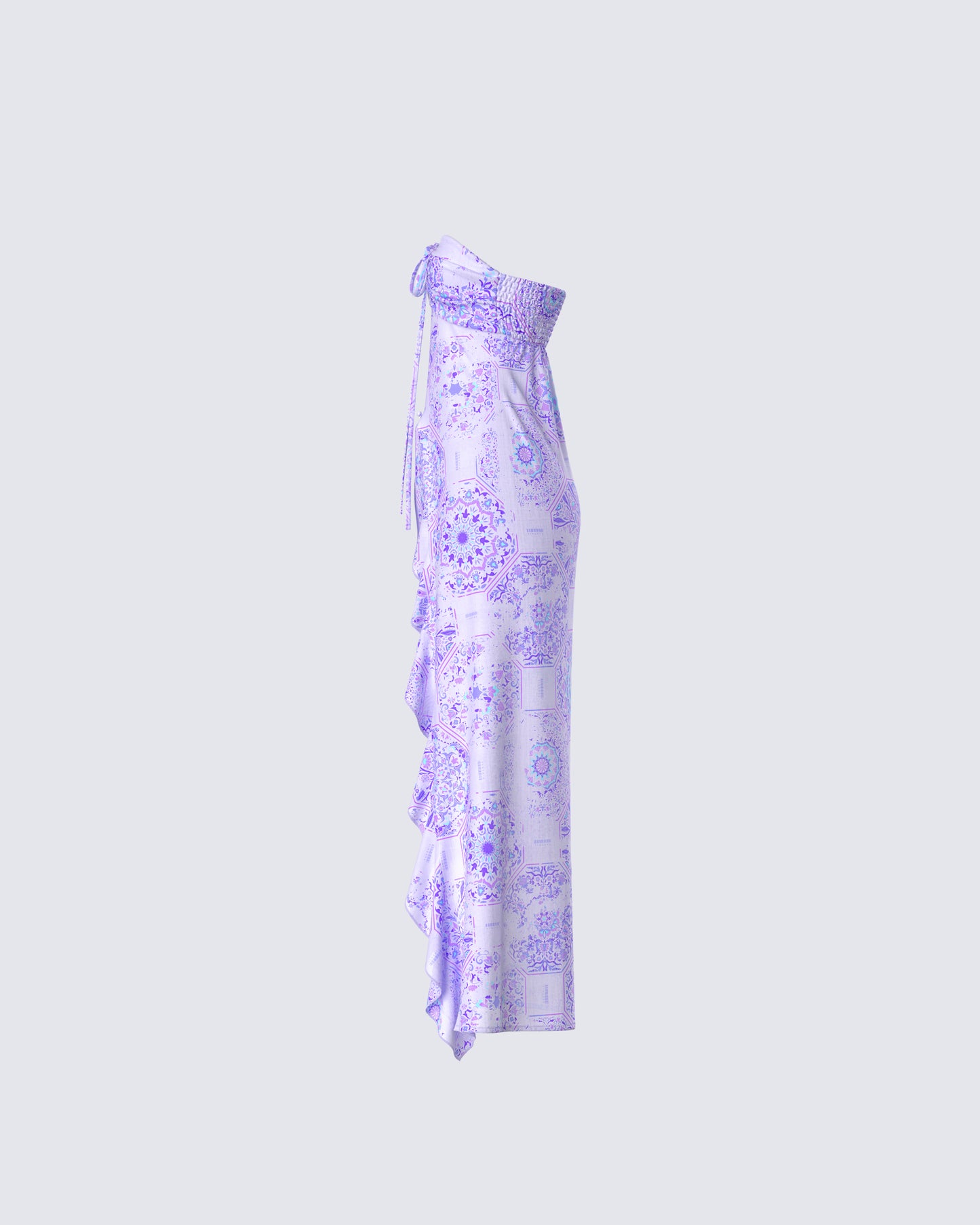 Sela Lavender Printed Midi Top