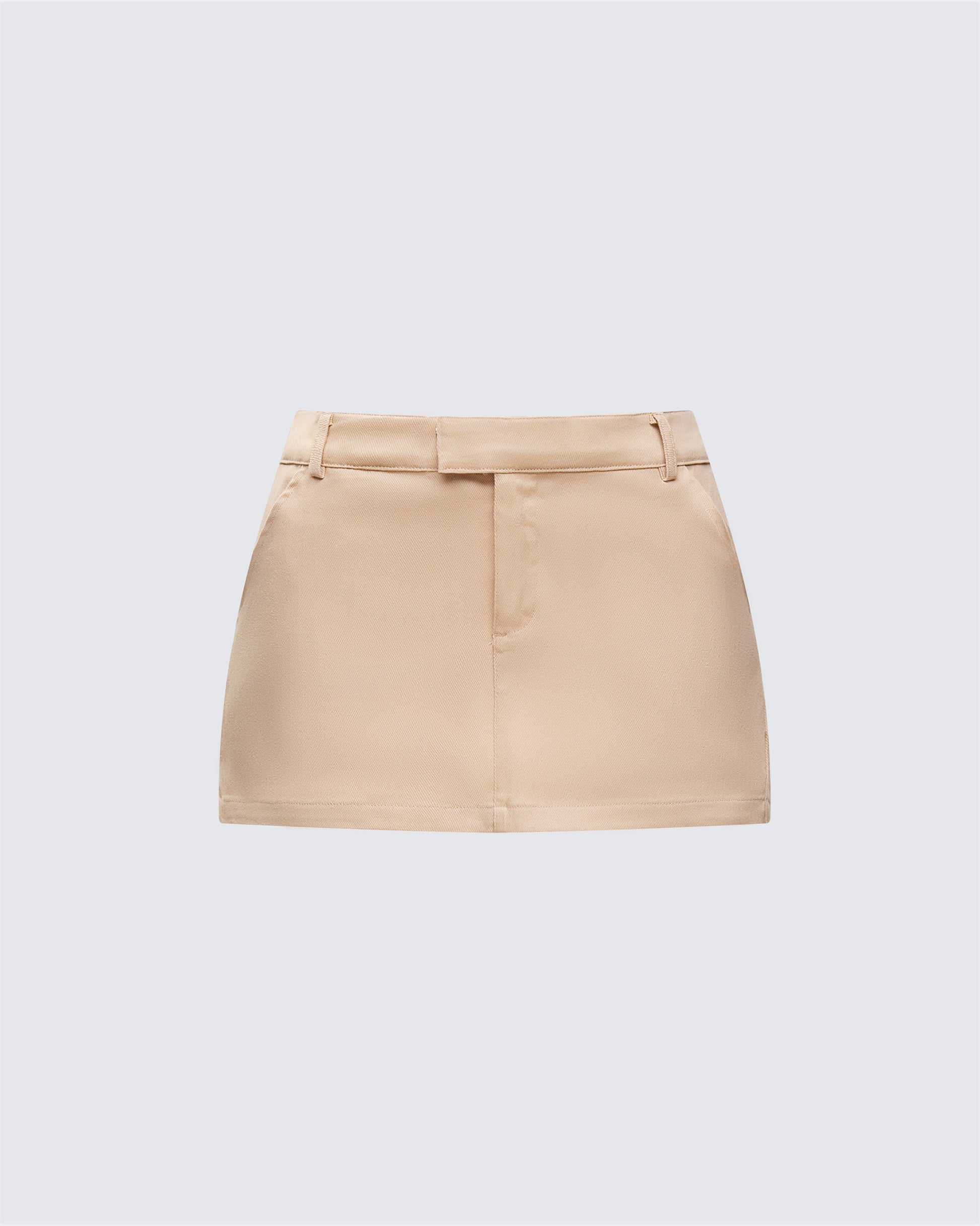 Harwell Tan Twill Mini Skirt 3d product front