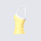 Rosalia Yellow Graphic Knit Top