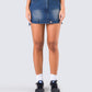 Georgina Blue Denim Mini Skirt model front