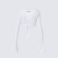 Ursuline White Lace Flare Sleeved Bolero