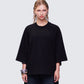 Mabelle Black Oversized Raglan Top model front