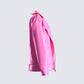 Ayse Pink Faux Leather Jacket