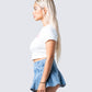 Kim White Jersey Graphic Top