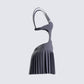 Samus Grey Pinstripe Mini Dress