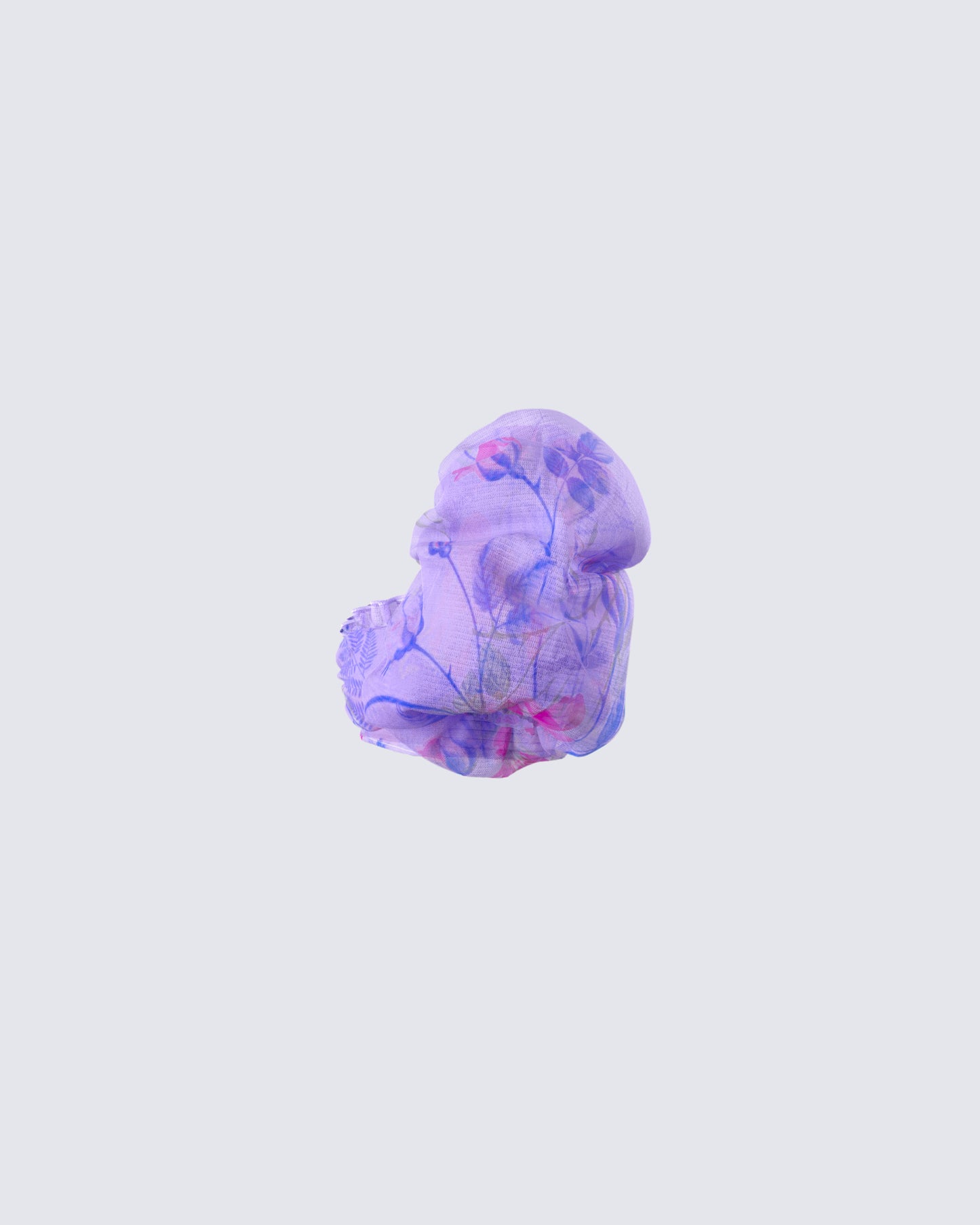 Ida Purple Floral Organza Top