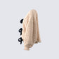 Andra Beige Bubble Knit Cardigan
