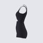 Kaede Black Contrast Binding Onesie