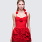 Bellerose Red Rose Detail Halter Corset Top model front
