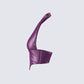 Nia Purple Vegan Leather Halter Top