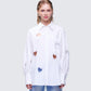 Rafaela White Heart Diamante Shirt model front