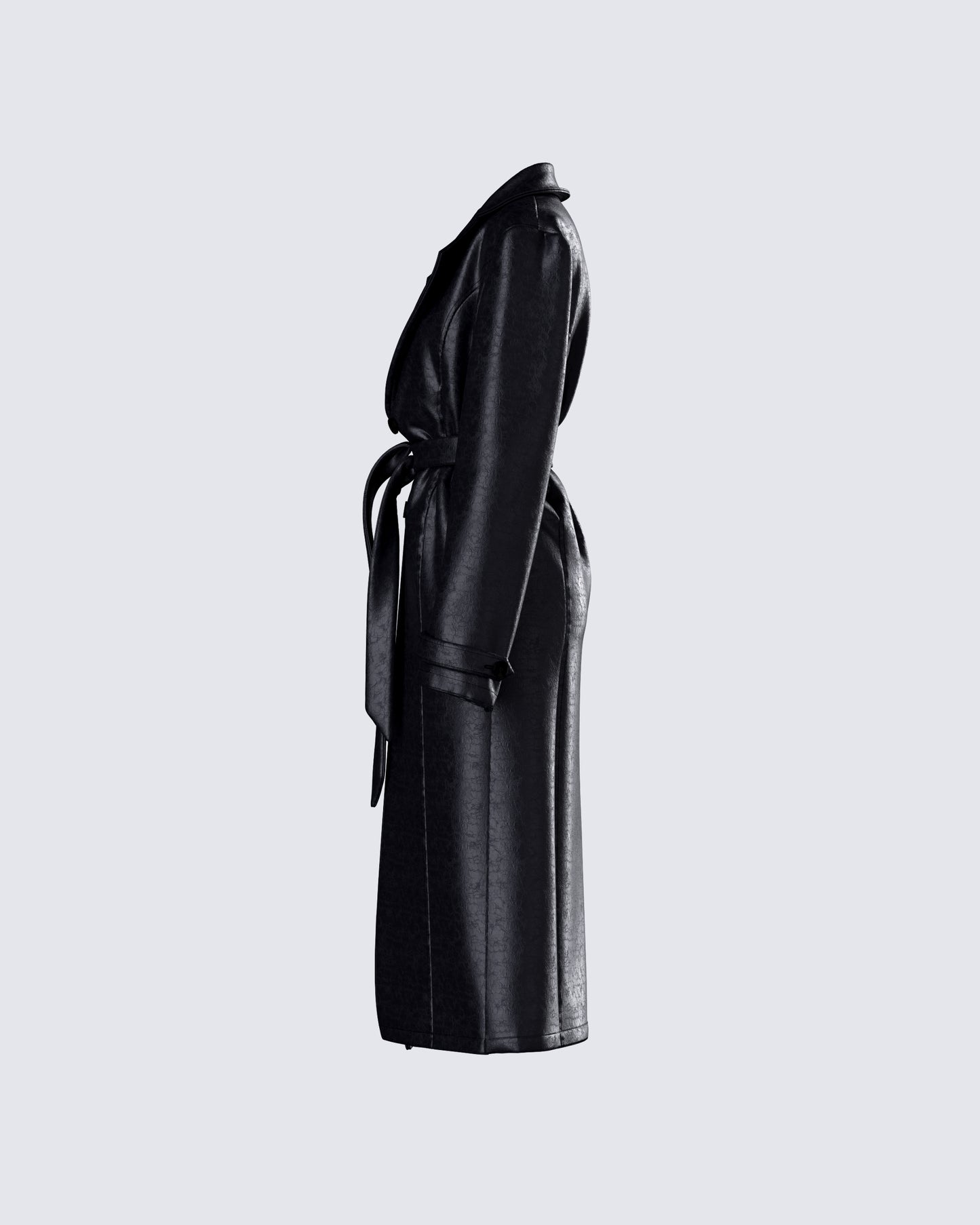 Ara Black Vegan Leather Coat