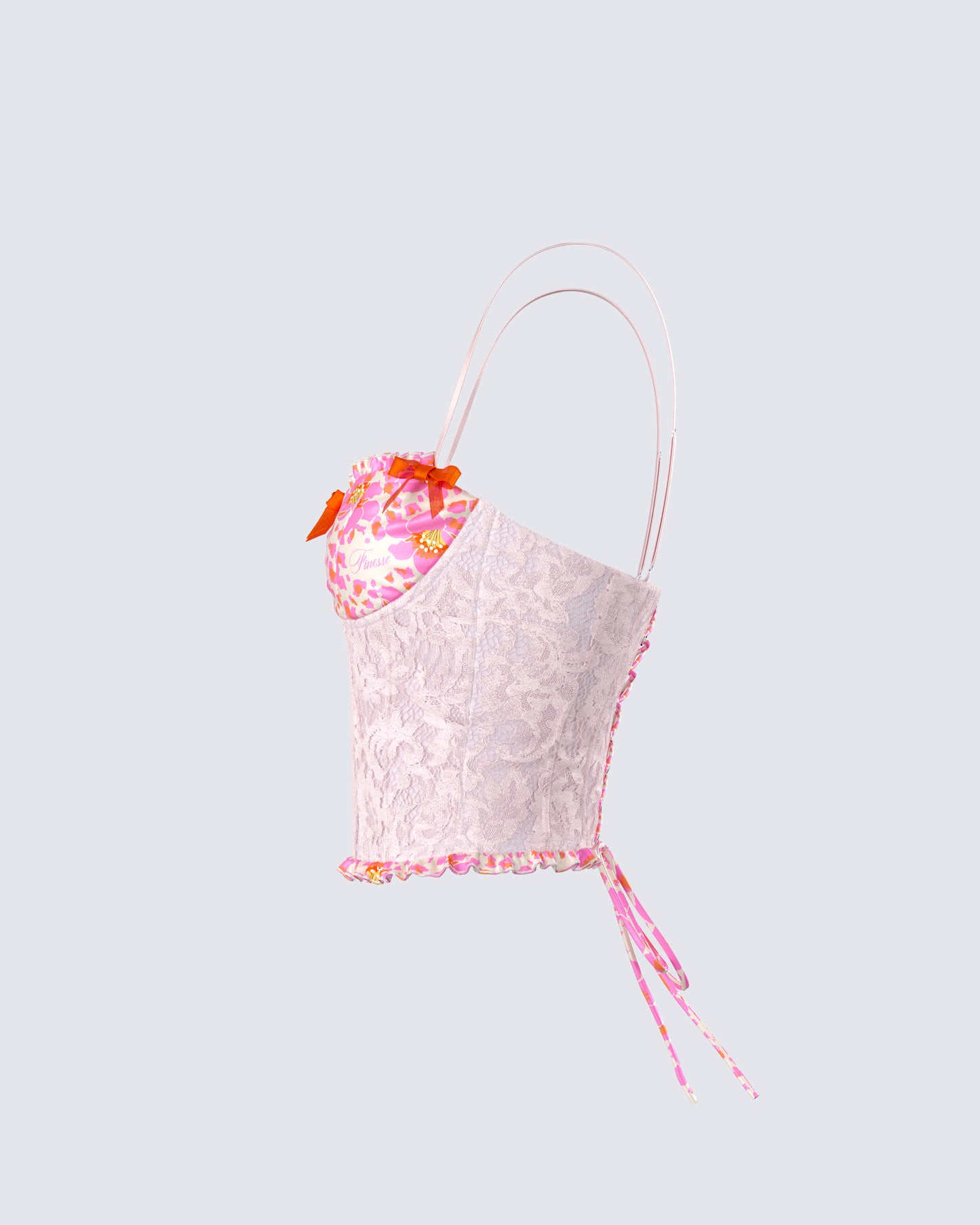 Ana Multi Floral Lace Bustier Top