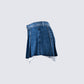 Robyn Pleated Denim Mini Skirt