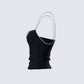 Livia Black Strappy Chain Top