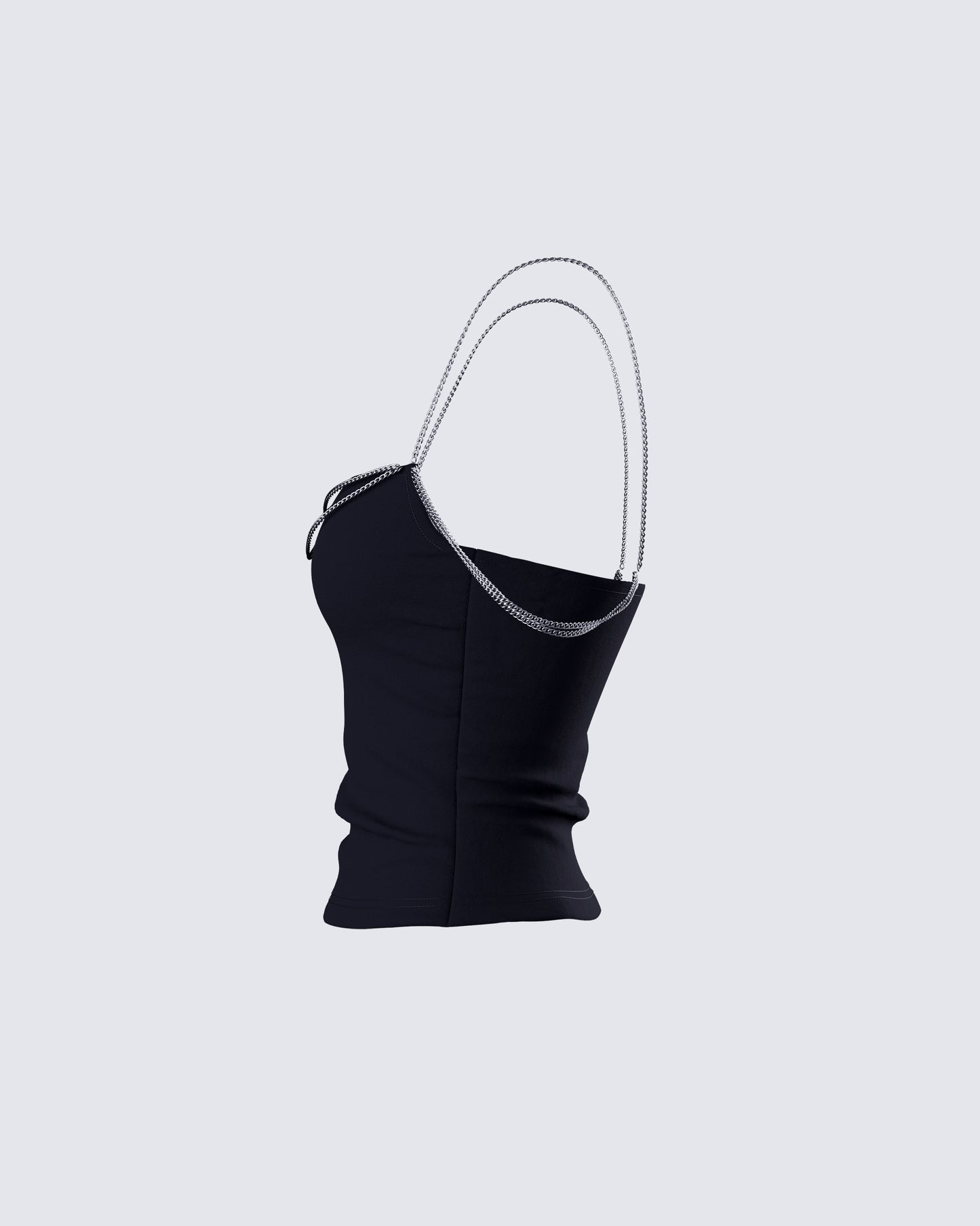 Livia Black Strappy Chain Top