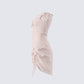 Wrenley Beige Ruched Sweater Top