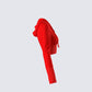 Alyssa Red Knit Cropped Jacket