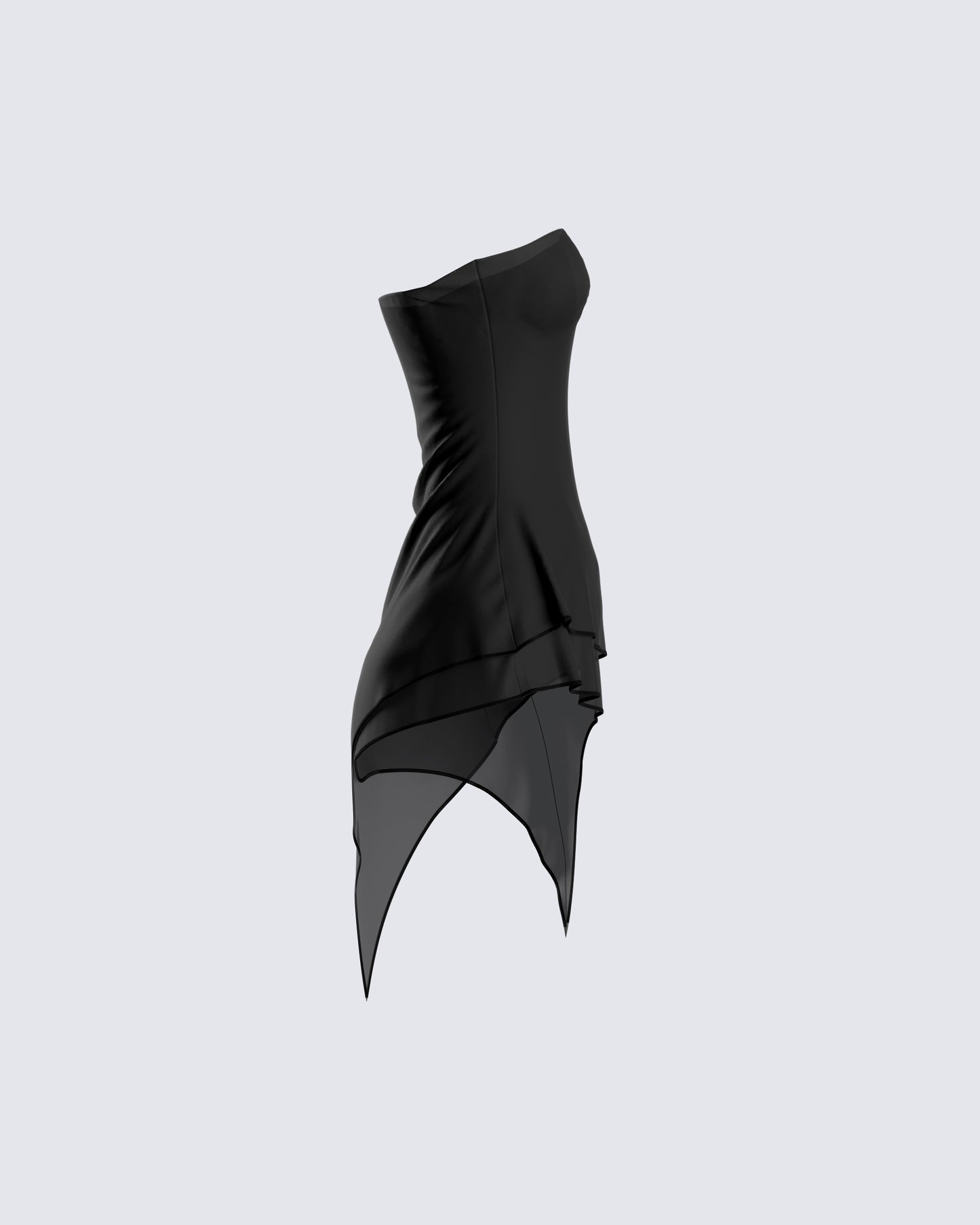 Narelle Black Mesh Ruffle Top