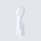 Enzo White Chiffon Mini Dress