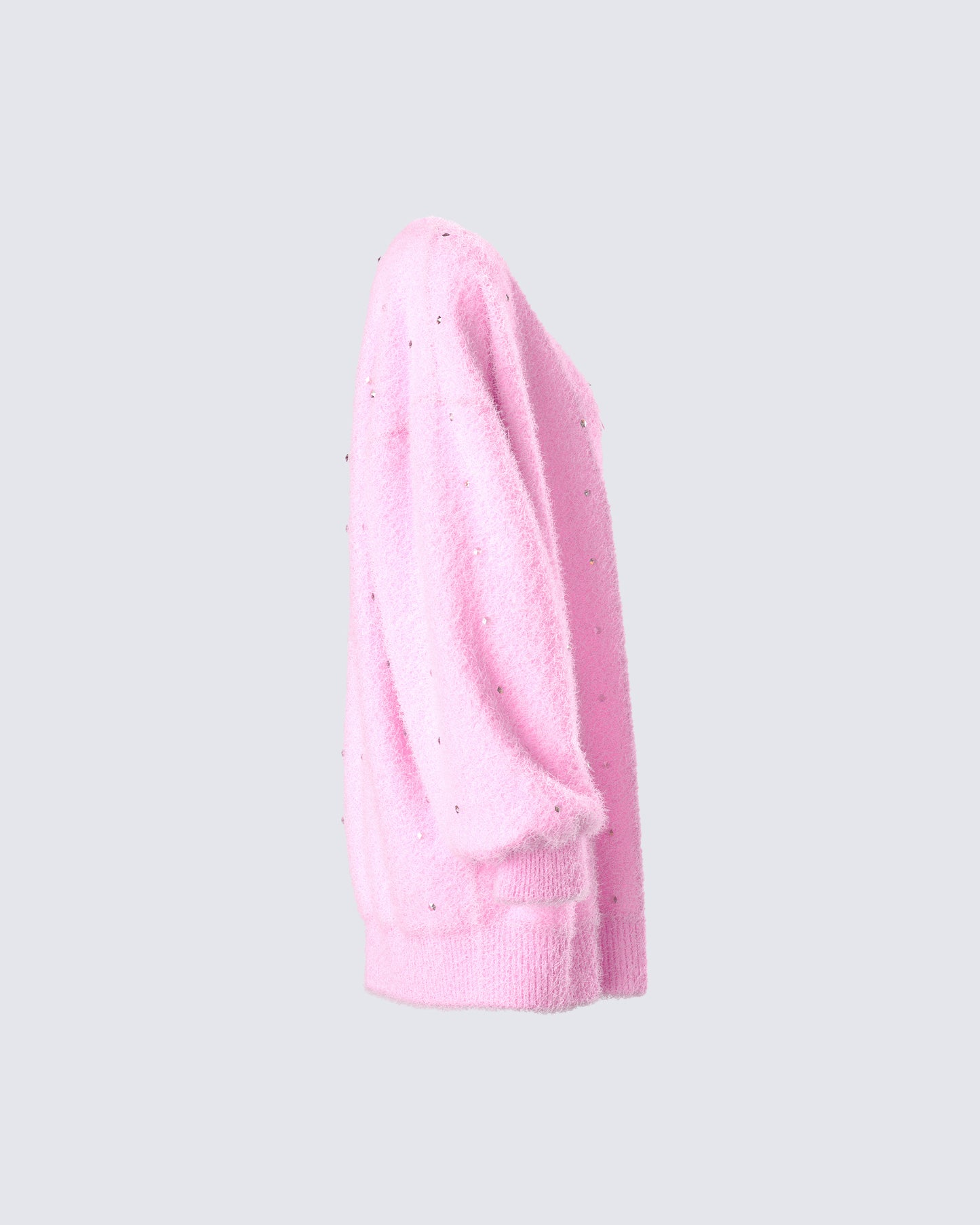 Adi Pink Fuzzy Knit Cardigan