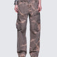 Oihana Brown Twill Cargo Pant model front