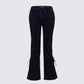 Genoveva Black Denim Lace Up Jeans product front