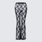 Arantza Black Lace Flared High Waisted Legging product front