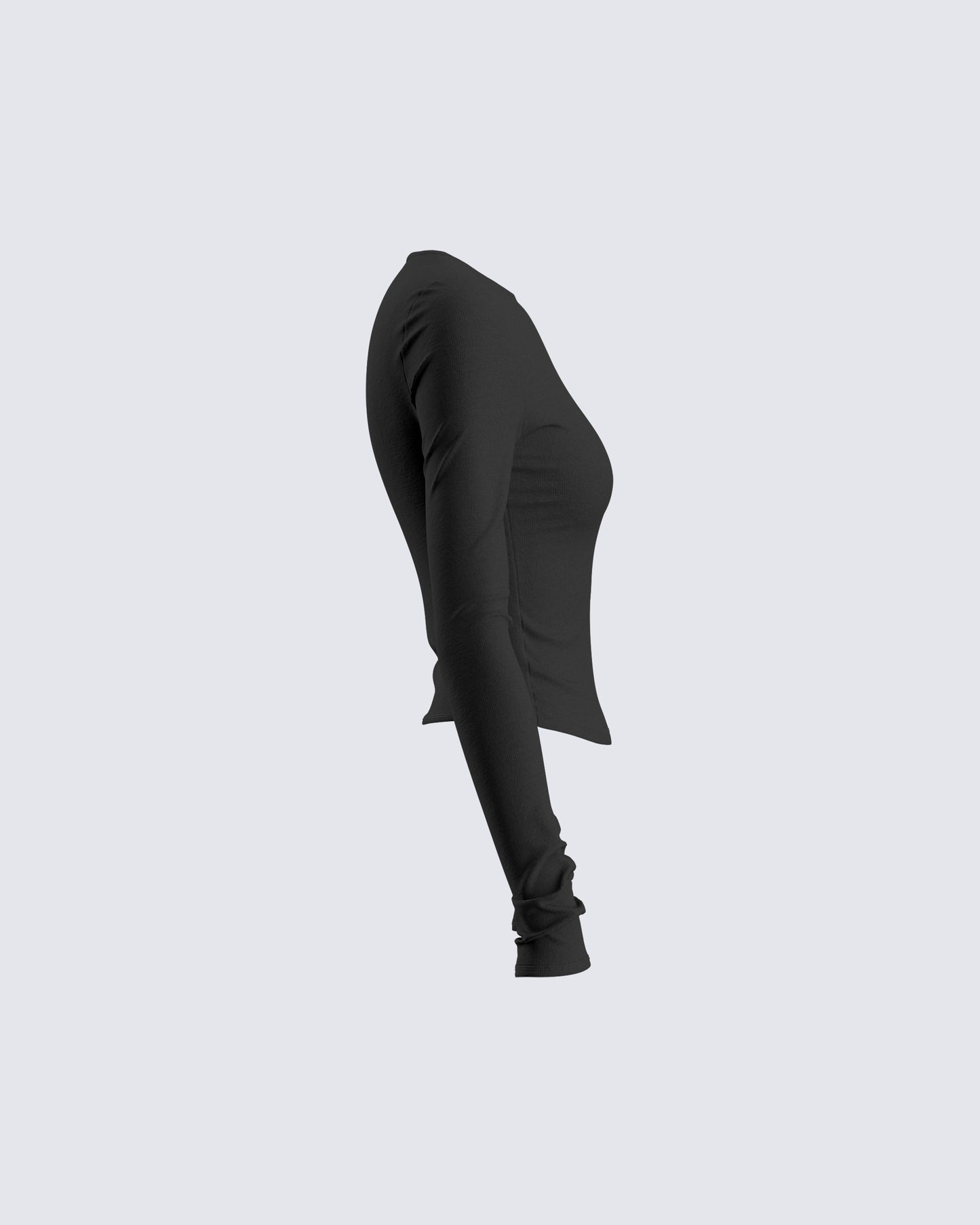 Vivi Black Jersey Long Sleeve Top