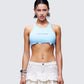 Emery Blue Graphic Cut Off Tank model front