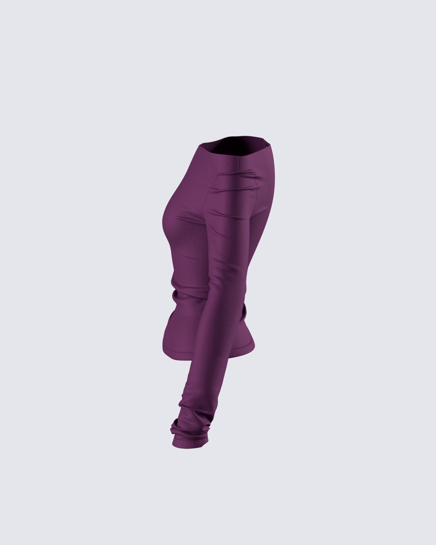 Isa Burgundy Jersey Asymmetric Top