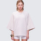 Mabelle Ivory Oversized Raglan Top model front