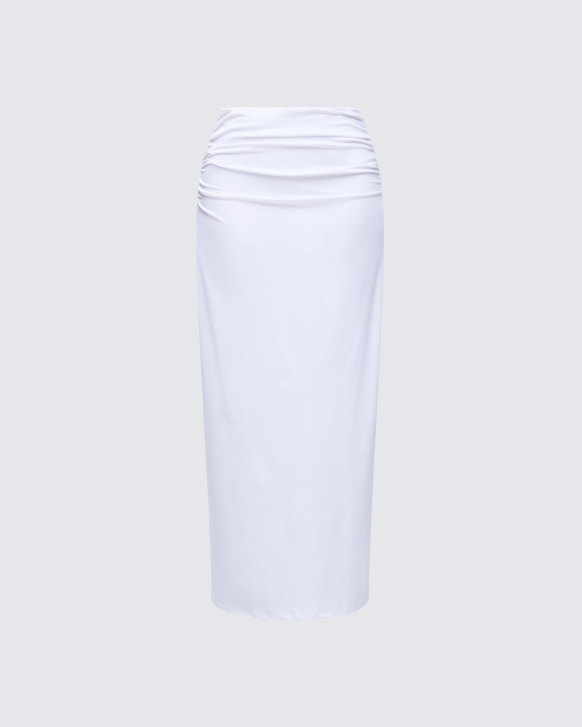Cerelina White Jersey Maxi Skirt product front