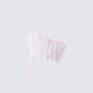 Hali Pink Lace Up Ruffle Strapless Crop Top