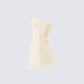 Havanah Ivory Tweed Strapless Top