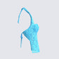 Mali Turquoise Lace Halter Top